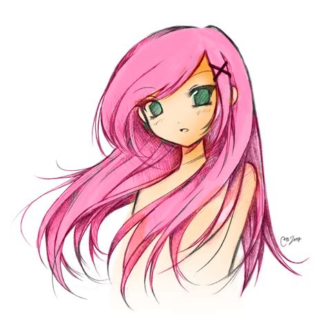 Pink Haired Girl By Serphiroth101 On Deviantart