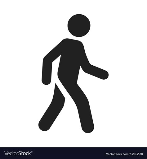 Man Walking Icon Person Walking Icon Royalty Free Vector