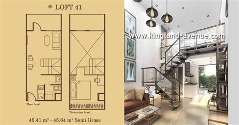 Denah Lantai Loft Tipe 41 Apartemen Kingland Avenue Denah Lantai