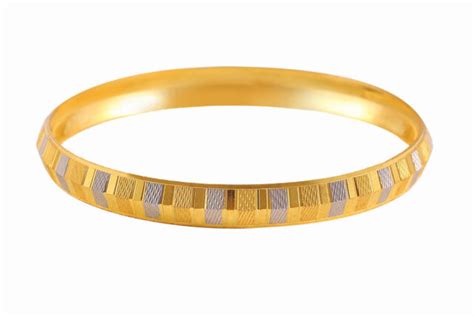 Authentic Yellow Gold Bangle Bracelet Kada 22k Unisex Jewelry T For
