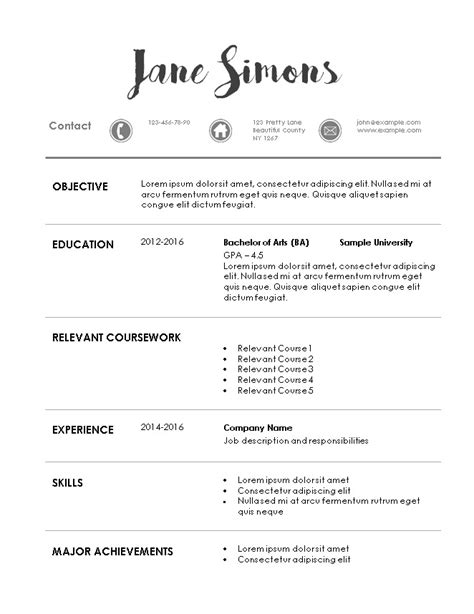 With tough competition, you are in need of a winning cv. Internship Resume Template