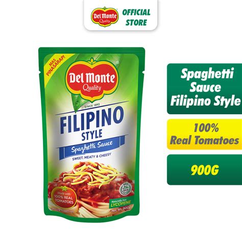 Del Monte Filipino Style Spaghetti Sauce The No 1 Spaghetti Sauce In The Philippines 900g
