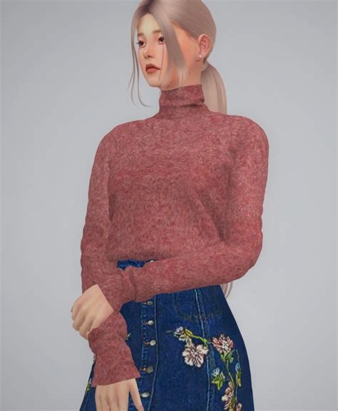 Slim Knit Turtleneck At By2ol Sims 4 Updates