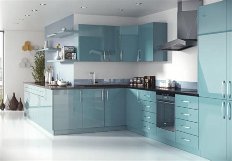 • traditional paneled cabinets give your kitchen a tailored look • cabinets ship next day. Mirror Gloss Marmara Blue | Kitchen design color, Kitchen ...