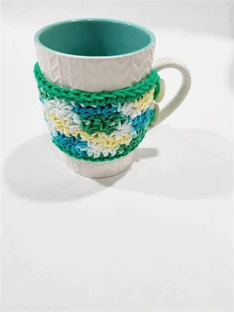 Star stitch crochet mug cozy coffee cozy coffee addict tea | Crochet