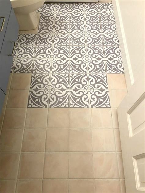 Sure, you can use paint to breathe new life into the space, but to complete the transformation, pair your new color with bathroom floor tile stickers. Updating the Bathroom Floor with Tile Stickers | Bathroom ...