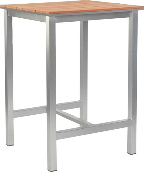 Barstuhl, metall stuhl, freizeitstuhl, mesh stuhl, bürostuhl. Gastro Stehtisch Outdoor Torino hoch Teak Optik 80x80x110 ...