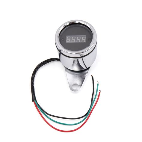 Digital Tachometer Speedometer Gauge Universal 12v Red Led Waterproof