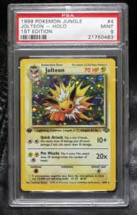 If it is a card valuable enough and in good enough. Pokemon Card First Edition Jolteon 4/64 Jungle Set Holofoil PSA Graded 9 Mint!