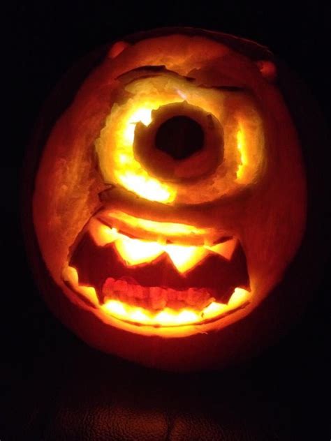 Mike Wazowski Pumpkin Carving Template