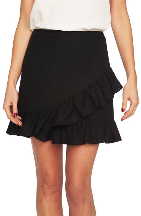 1 STATE Solid Women S Tiered Ruffle Short Mini Skirt 0 Walmart Com