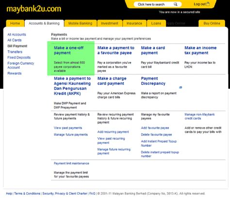 Again, make sure the cardholder's name and card. Pay utility bill online using Maybank2u (Telekom, TNB ...