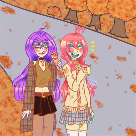 riya x yuri fun fall cafe