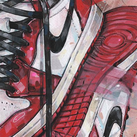 Nike Air Jordan 1 Retro High Chicago Painting 40x30cm Jos