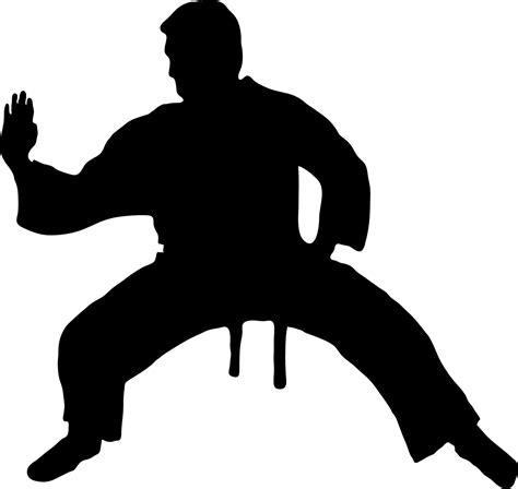 Karate Man Silhouette Clip Art