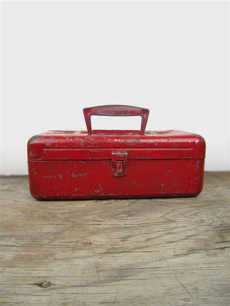 Rusty Old Industrial Red Toolbox