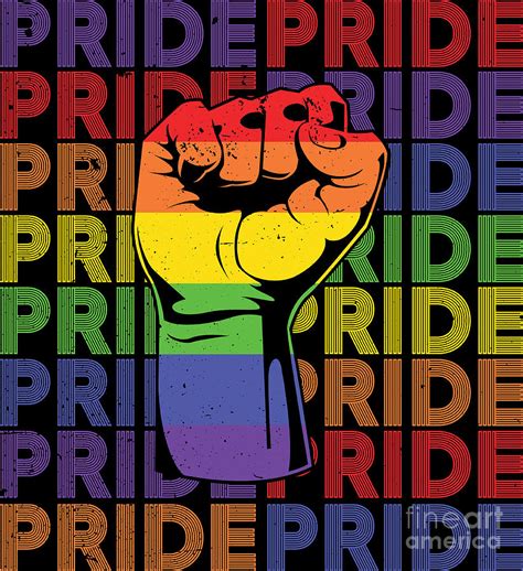 Lgbt Rainbow Fist Pride Lesbian Gay Support Present Digital Art By Haselshirt Fine Art America