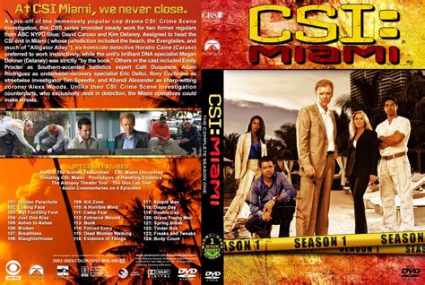 CSI Miami Season 1 TV DVD Custom Covers CSI Miami S1 DVD Covers