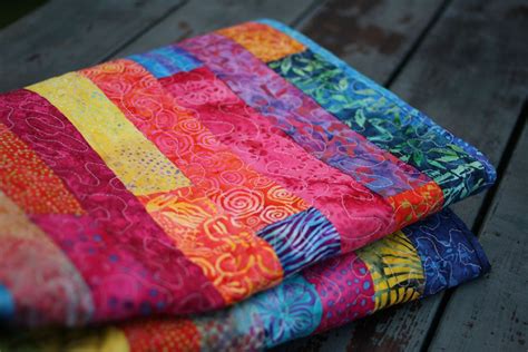 Colorful Jelly Roll Quilt