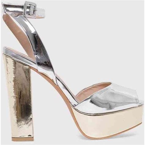 Dianne Silver Metallic Platform Heels 21 Liked On Polyvore Featuring