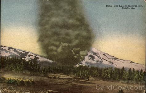 Mount Lassen Eruption California Lassen Volcanic National Park Postcard