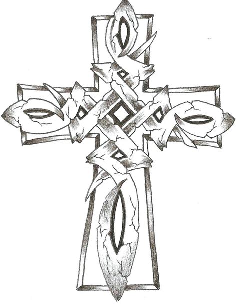 Cross With Wings Coloring Pages At Free Printable