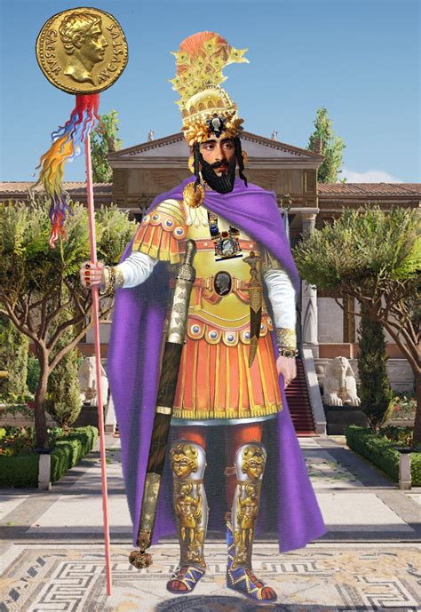 Herod The Great Jewish King Of Roman Judea In Battle Armor 37 4 Bce