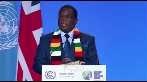 President Emmerson Mnangagwa Addressing Heads Of State Attending The Cop26 Summit In Scotland