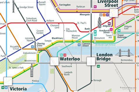 Large Detailed Public Transport Map Of London City Lo