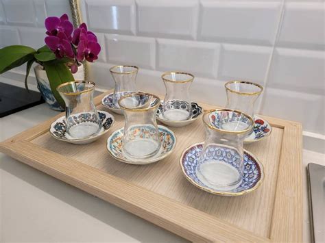 Turkish Tea Cup Set Turkish Tea Glass Tea Cup Set Tea Glass Etsy