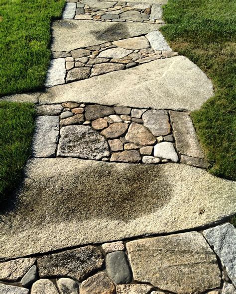 Section Of A Granite And Fieldstone Sidewalk Marthas Vineyard