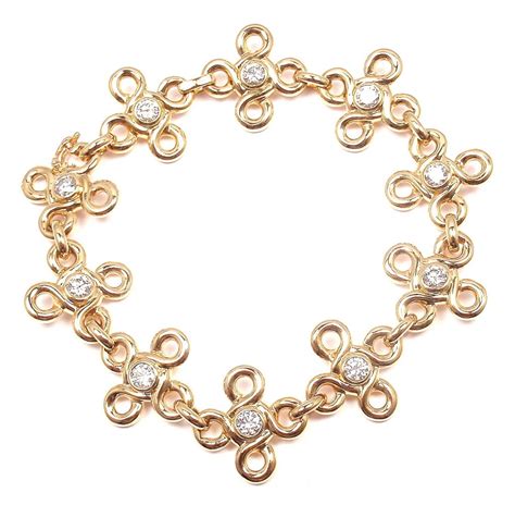 Chanel Diamond Yellow Gold Bracelet At 1stdibs