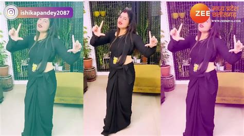 Indians Bold Bhabhi Dance Georgette Black Saree Khidki Khol Dungi Viral Bich Bajariya Snmp