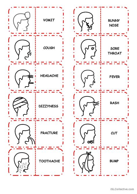 Symptoms Domino English Esl Worksheets Pdf And Doc