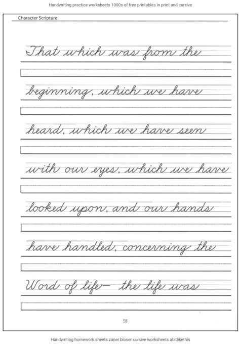 Printable Abeka Cursive Writing Practice Sheets Askworksheet