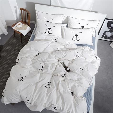 See more ideas about cute bedding, duvet sets, duvet. 100% Cotton Cute White Kids Bedding Set (With images ...