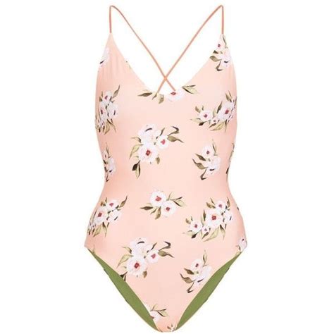 Women S Topshop Posie Reversible One Piece Swimsuit 3 650 Rub Liked On Polyvore Featuring