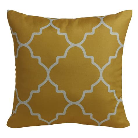 Mainstays Gold Fretwork Print Decorative Pillow