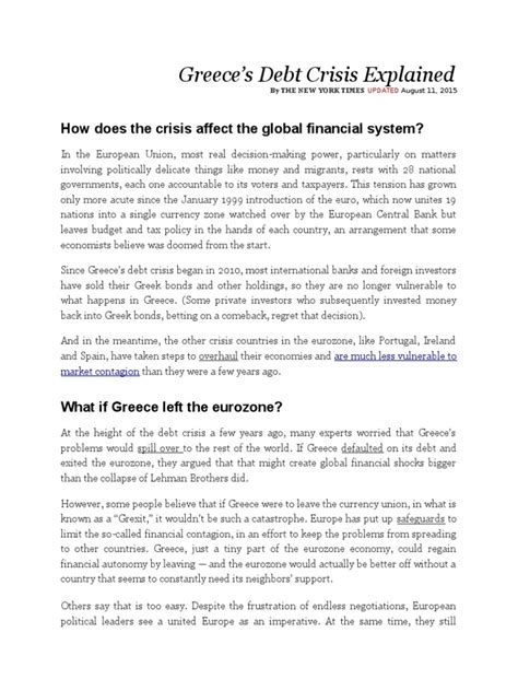 greece debt crisis explained pdf greek government debt crisis euro