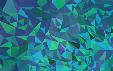 Wallpaper Low Poly Symmetry Green Blue Simple Triangle Pattern