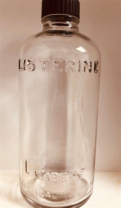 Vintage Listerine Glass Bottle Antique Lambert Pharmacal Company