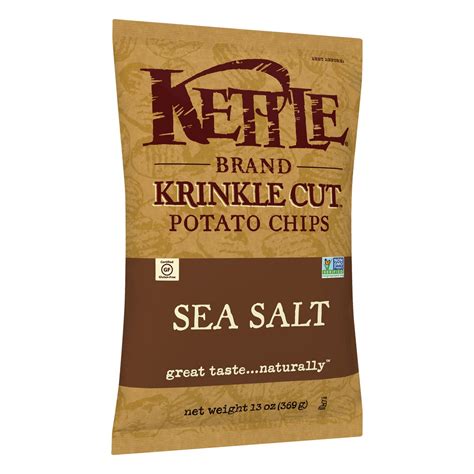 Sea Salt Krinkle Cut Potato Chips Kettle Brand 13 Oz Delivery