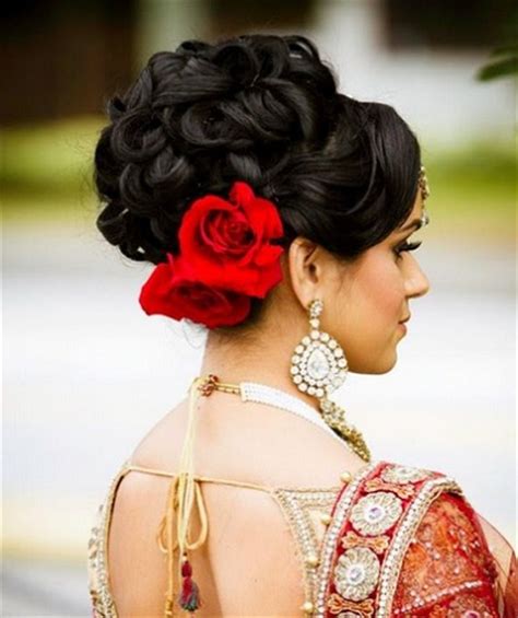 This is a wonderful and most stunning hairstyle for a wedding. 10 Indian Bridal hairstyles for Weddings, Cocktail and Reception
