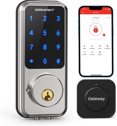 Smart Lock Smonet Wifi Keyless Entry Door Lock Deadbolt Bluetooth