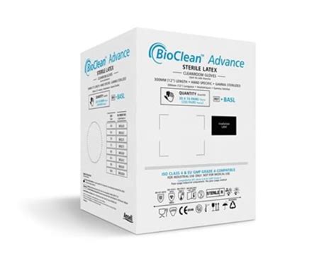 Ansell Bioclean Advance Sterile Latex Cleanroom Glovespersonal