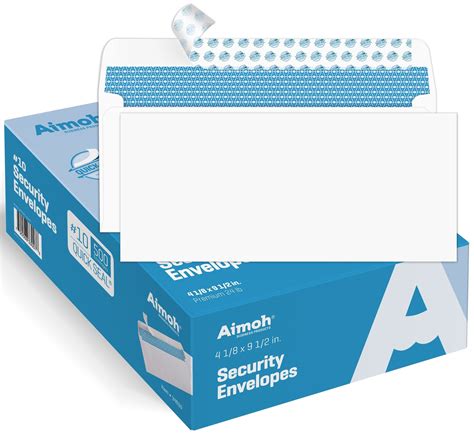10 Security Envelopes Self Seal Windowless White 500 Count 34010 W