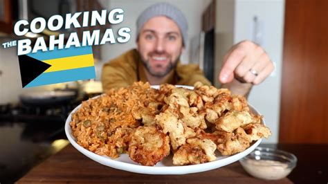 Cooking The Bahamas Cracked Conch W Rice And Peas 🇧🇸 Youtube
