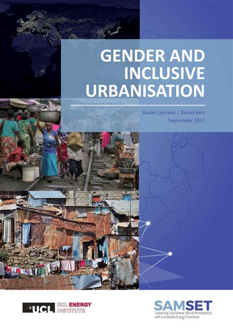 Pdf Gender And Inclusive Urbanisation