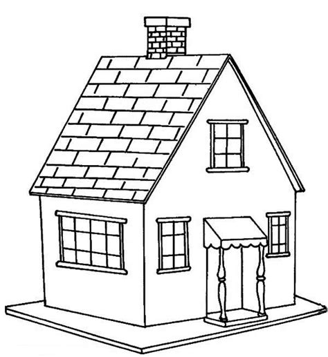 Little House in Houses Coloring Page - NetArt