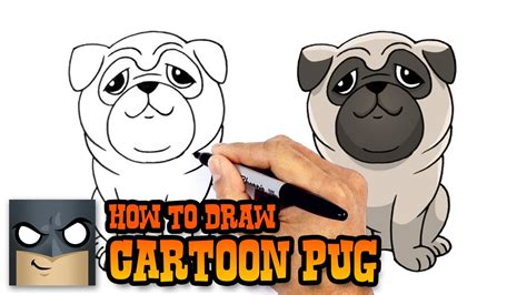 How To Draw Cartoon Pug Drawing Lesson Youtube
